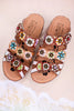 White Multi-Color "Cuddlecake" Sandals