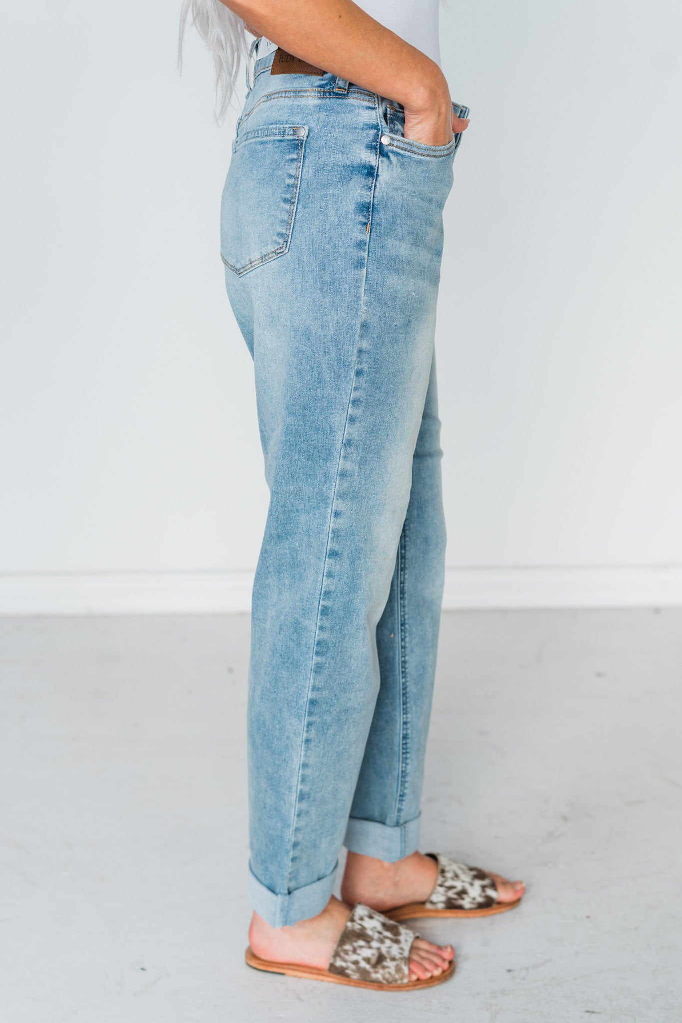 Judy Blue V-Front Cooling Denim Cuffed Jeans