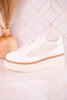 The "Mercer" White Sport Sneaker - Whiskey Skies - YELLOWBOX