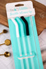 White/Aqua/Black Reusable Straw Set - Whiskey Skies - SWIG LIFE