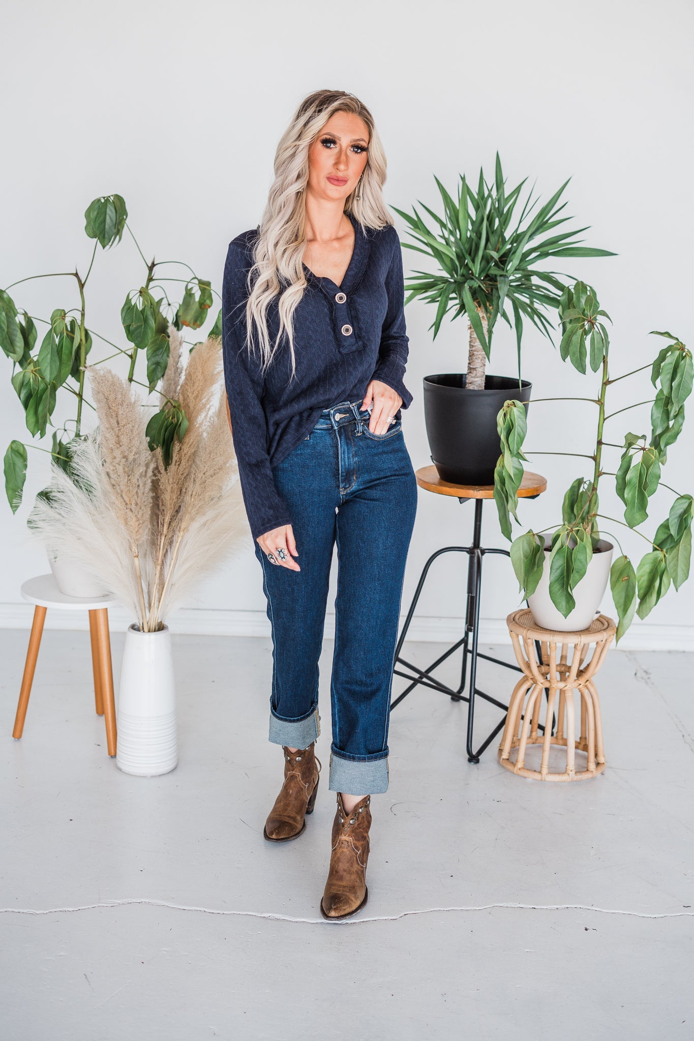 Judy Blue Straight Leg Tummy Control Jeans - Whiskey Skies